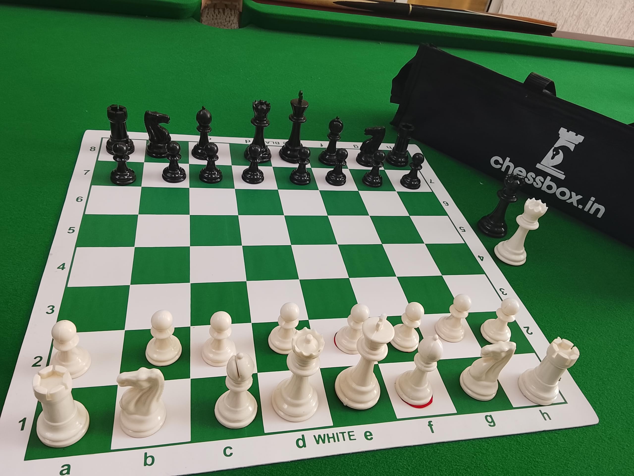 Buy ChessBox Premium 18 x 18 inch Chess Set, Flexible Vinyl Mat, 2